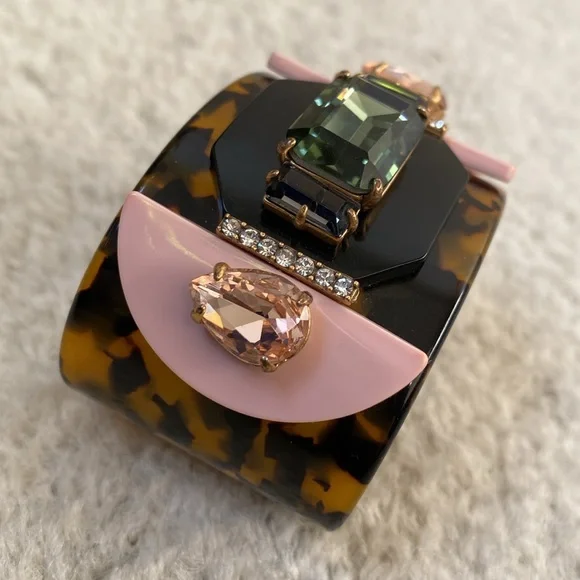 **SOLD** J.Crew tortoise lucite gem cuff - Picture 4 of 7
